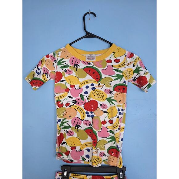 Hanna Andersson Fruit Print Pajama Short 2 Piece Set Organic Cotton Size 8 - Picture 3 of 5